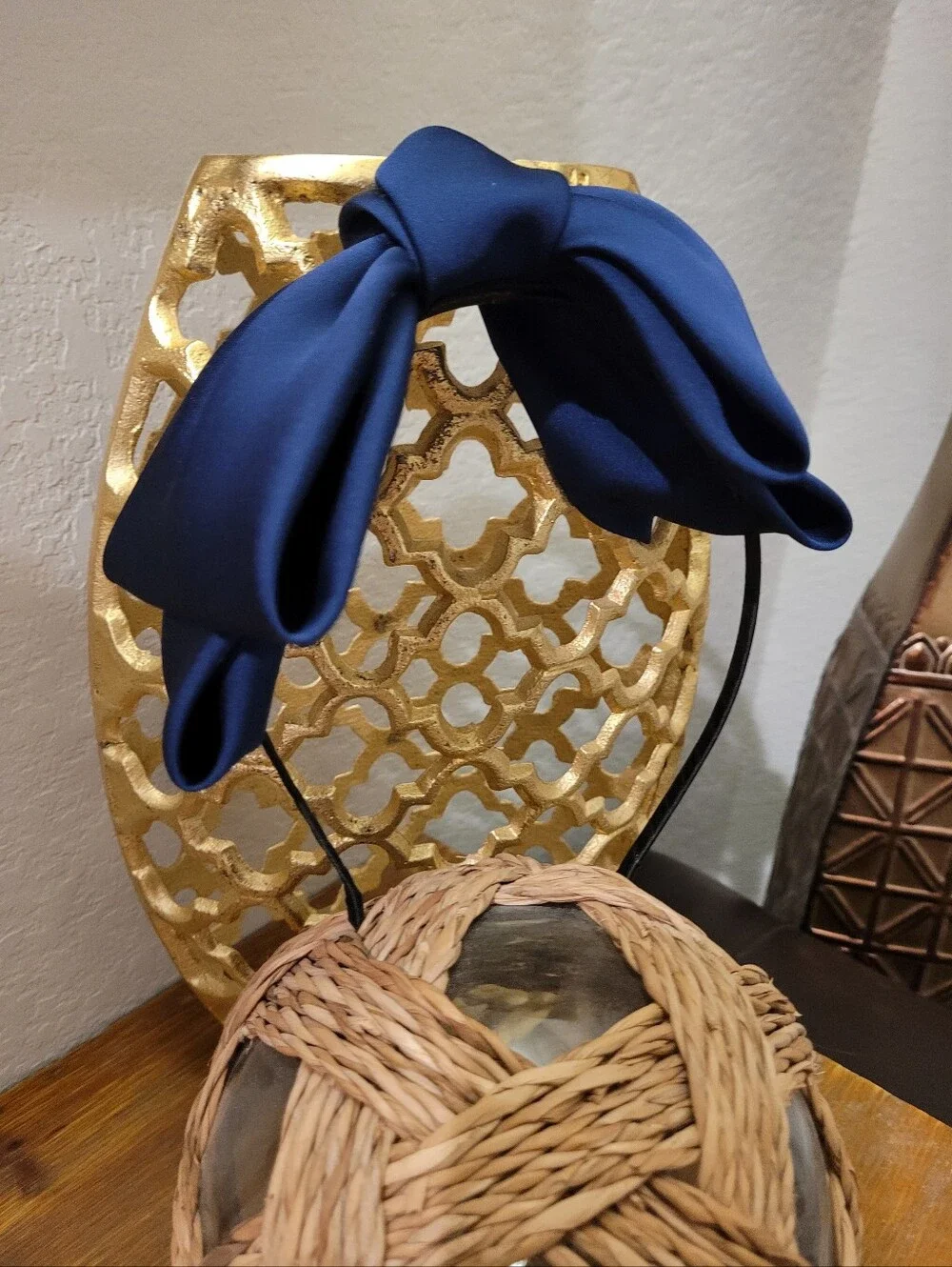 Free People Navy Bow Headband